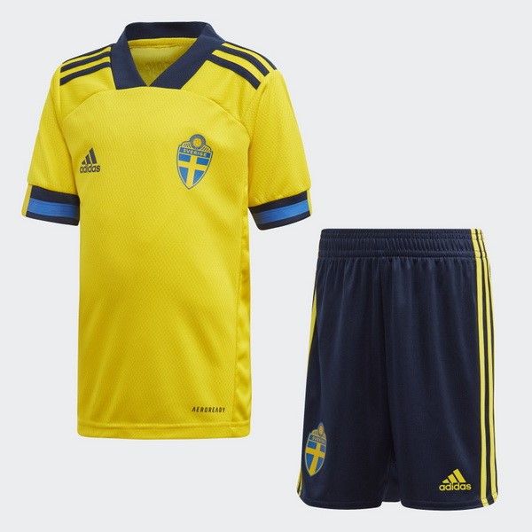 Camiseta Suecia Primera equipo Niños 2020 Amarillo
